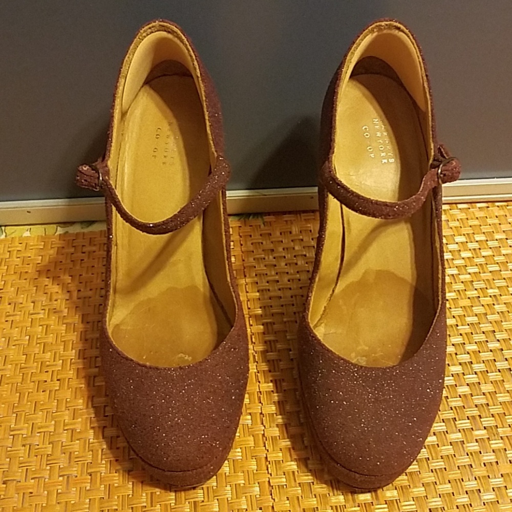 Purple glitter shoes